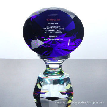 K9 Crystal Awards Clear Blue Cup Blue for Diamond Metal Trophies